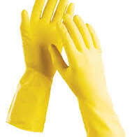 Перчатки латекс. (желтые) S 1/300