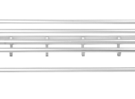 Полка - полотенцедержатель 2х-уровневая с крючками 55см  модель 7010 1/10